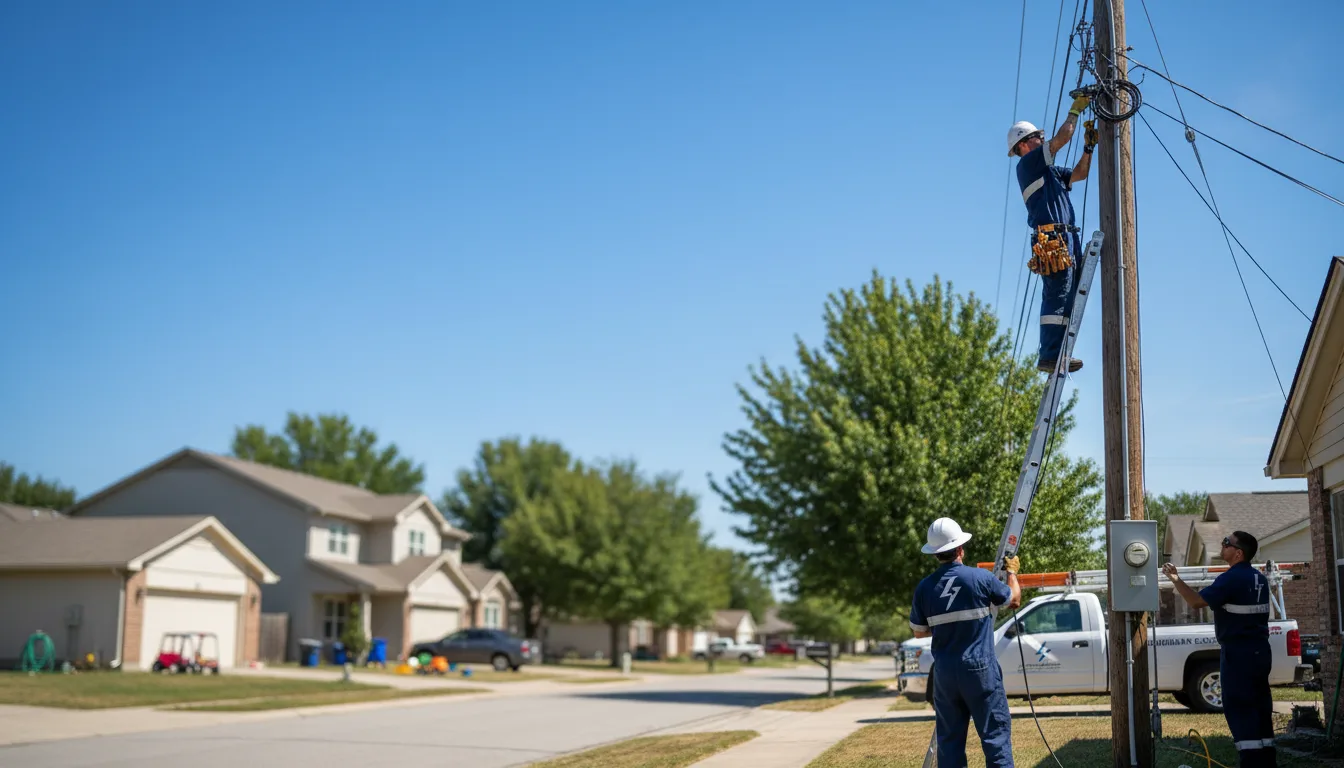 Residential electrician providing installation services in Rome, OH